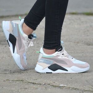 PUMA 371008-04 RS-X Reinvent Rosewater Pink Cream Suede Mesh Sneakers sz 10